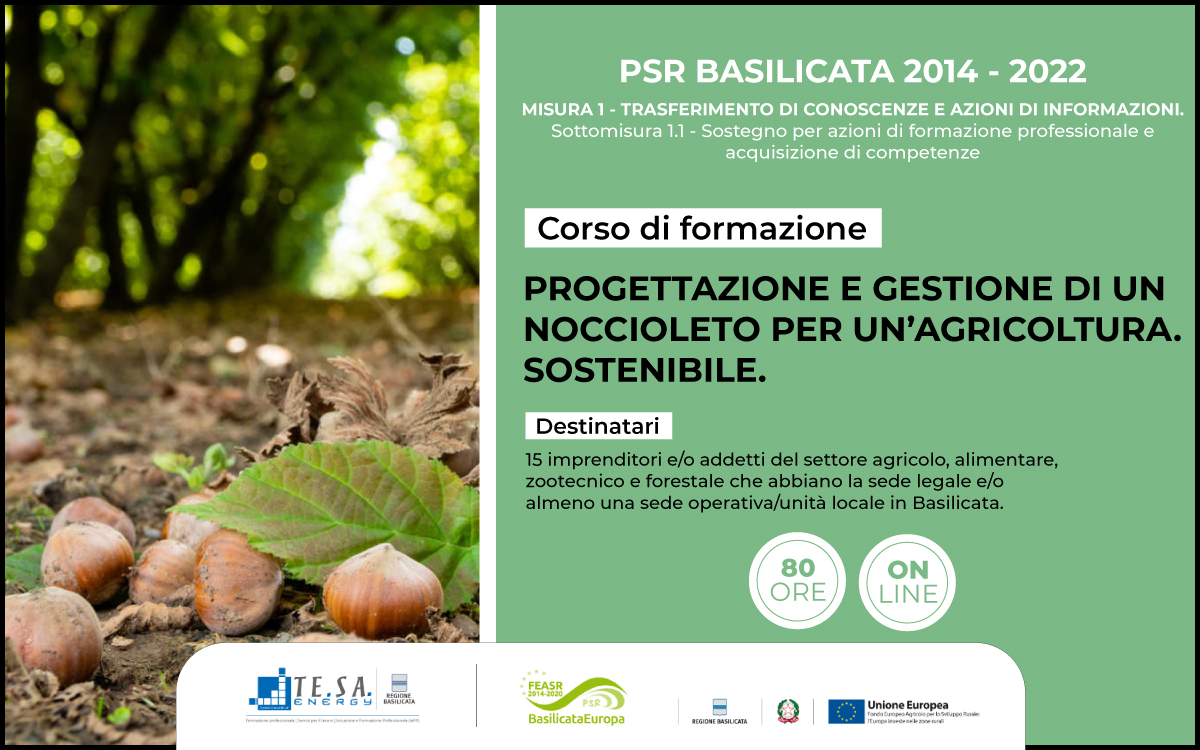 Progettazione e gestione di un noccioleto per un'agricoltura sostenibile